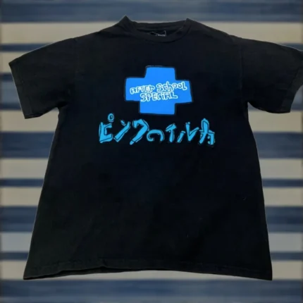 Pink Dolphin Shirt Mens M Black After School Special Streetwear Funky