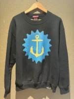 Pink Dolphin Anchor Crewneck Blue/Yellow Medium