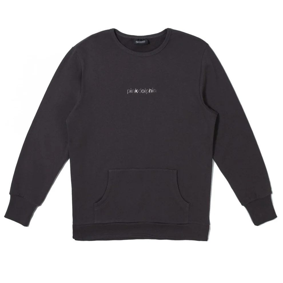 dolphinclassicch Pink Dolphin Classic Sweatshirt Charcoal