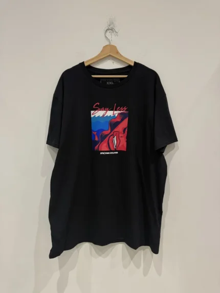 Pink Dolphin Say Less Graphic Shirt Black Size: XXL