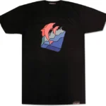 Pink Dolphin Waves T-Shirt Black