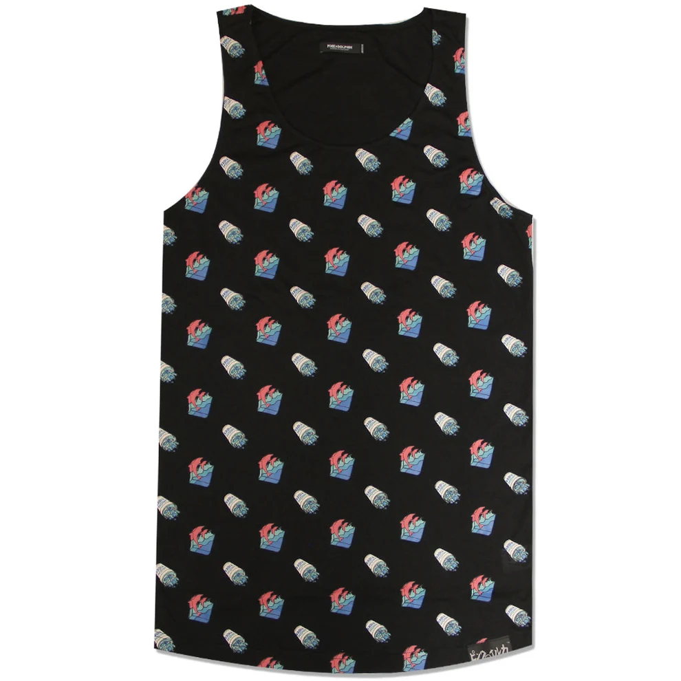 wavesallover_59048221-bdb6-45c2-896c-5e4c4429c48f Pink Dolphin Waves All Over Tank Top Black